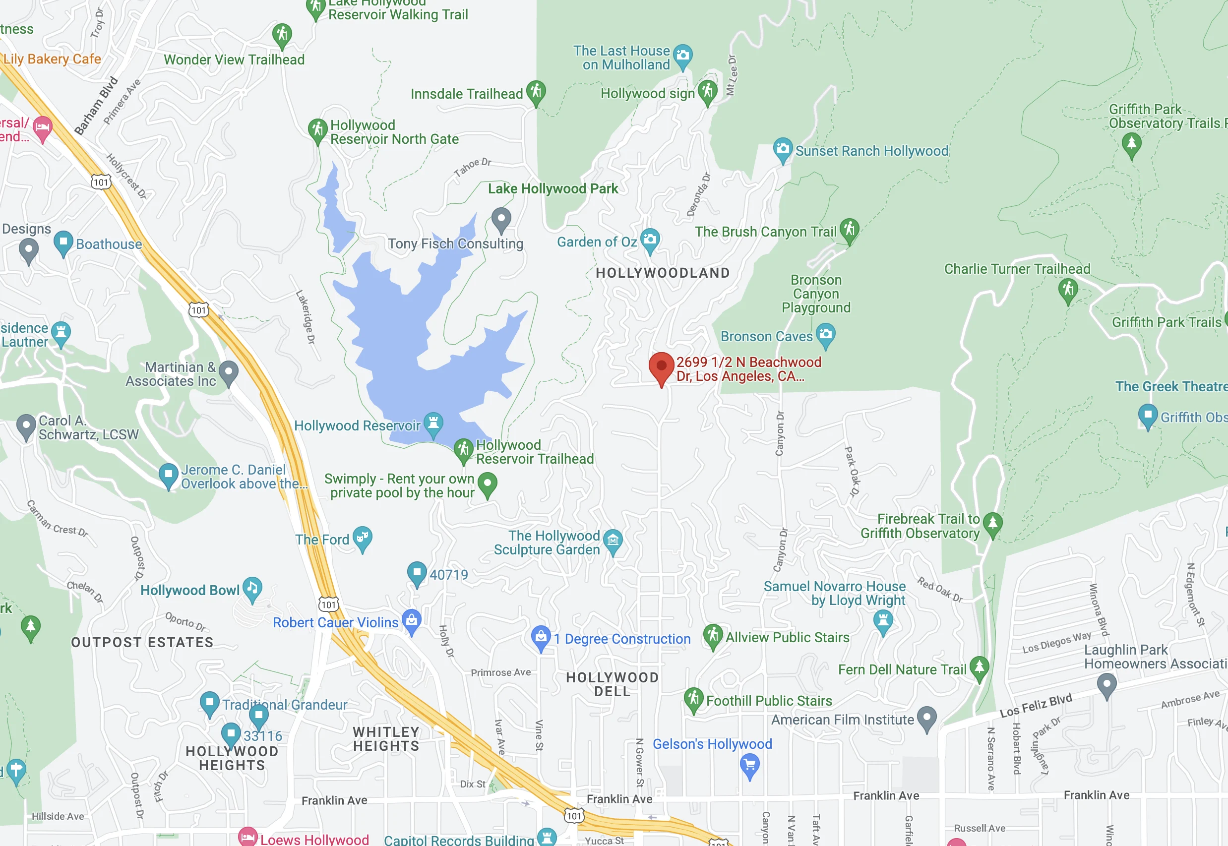 Map of Filler bite location